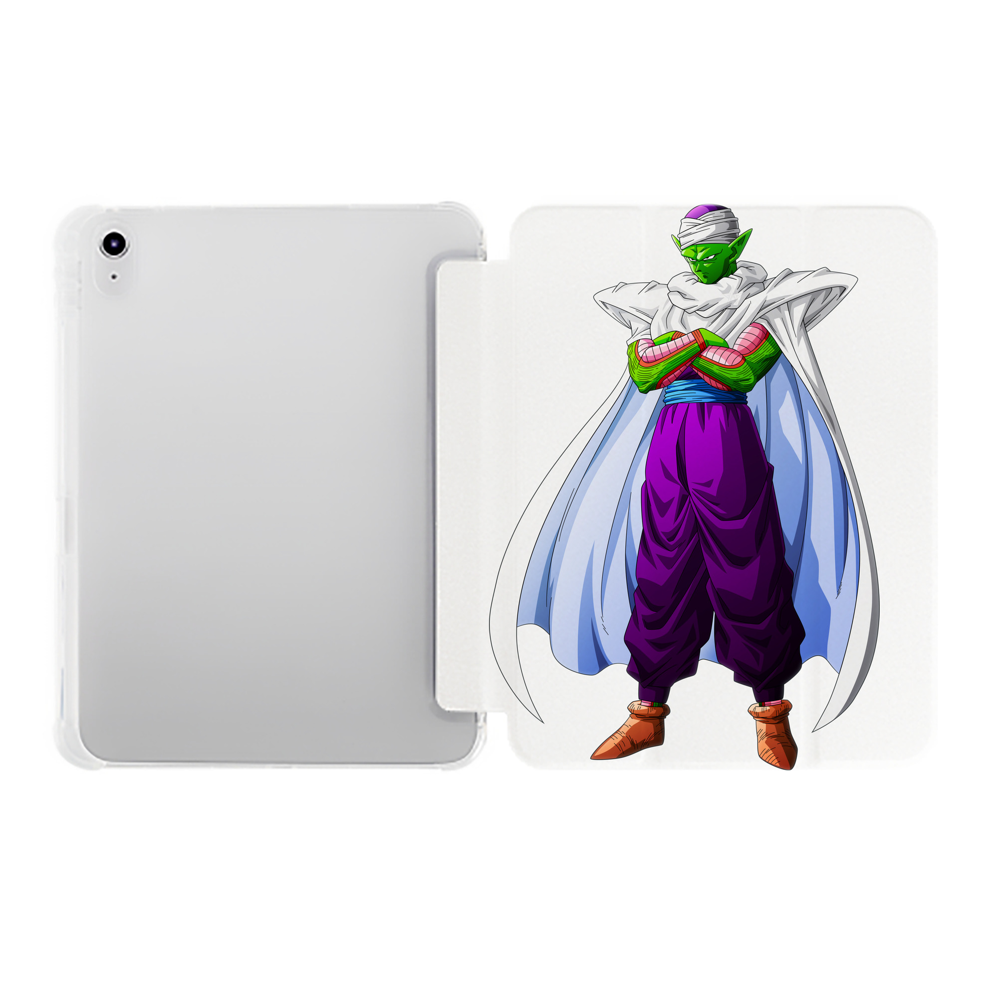 （画像用） ドラゴンボール ピッコロ DRAGON BALL Piccolo IPad ケース ペン収納付き 三つ折りスタンド PUレザー×シリコン 対応機種9.5/10.5/10.9インチ